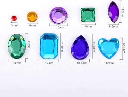 Rhinestone Stickers Self-Adhesive Rhinestones Bling Craft Jewels Crystal Gem Stickers for DIY Nail Art Face Makeup Festival,10 Sheets.