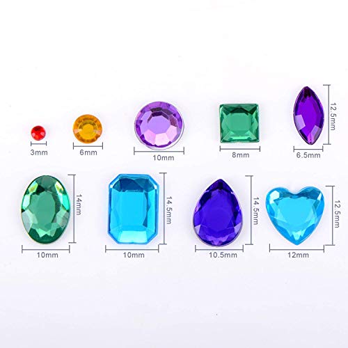 Rhinestone Stickers Self-Adhesive Rhinestones Bling Craft Jewels Crystal Gem Stickers for DIY Nail Art Face Makeup Festival,10 Sheets.