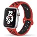 Produktbild VIKATech Für Apple Watch Armband 40mm 38mm, Weiche Silikon Ersatz Armbänder für iWatch Series 5/4/3/2/1, Sport, Edition, S/M, Rot/Schwarz