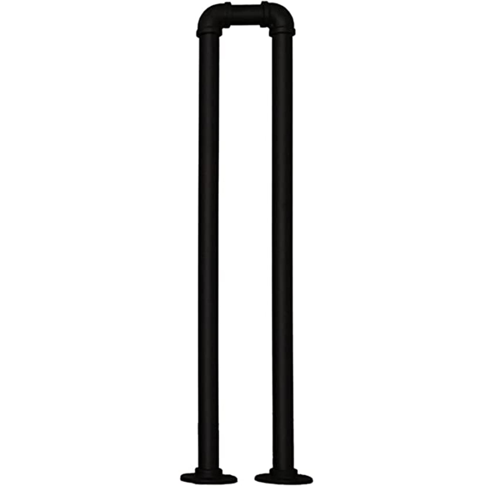 LQSYBHD Stair Handrail Matte Black U-Shaped Industrial Wrought Iron Railing Non-Slip Safety Indoor or Outdoor Elderly Children's Support Poles, Home for Garden Loft Corridor Villa Ho(Size:95cm/3.1ft)
