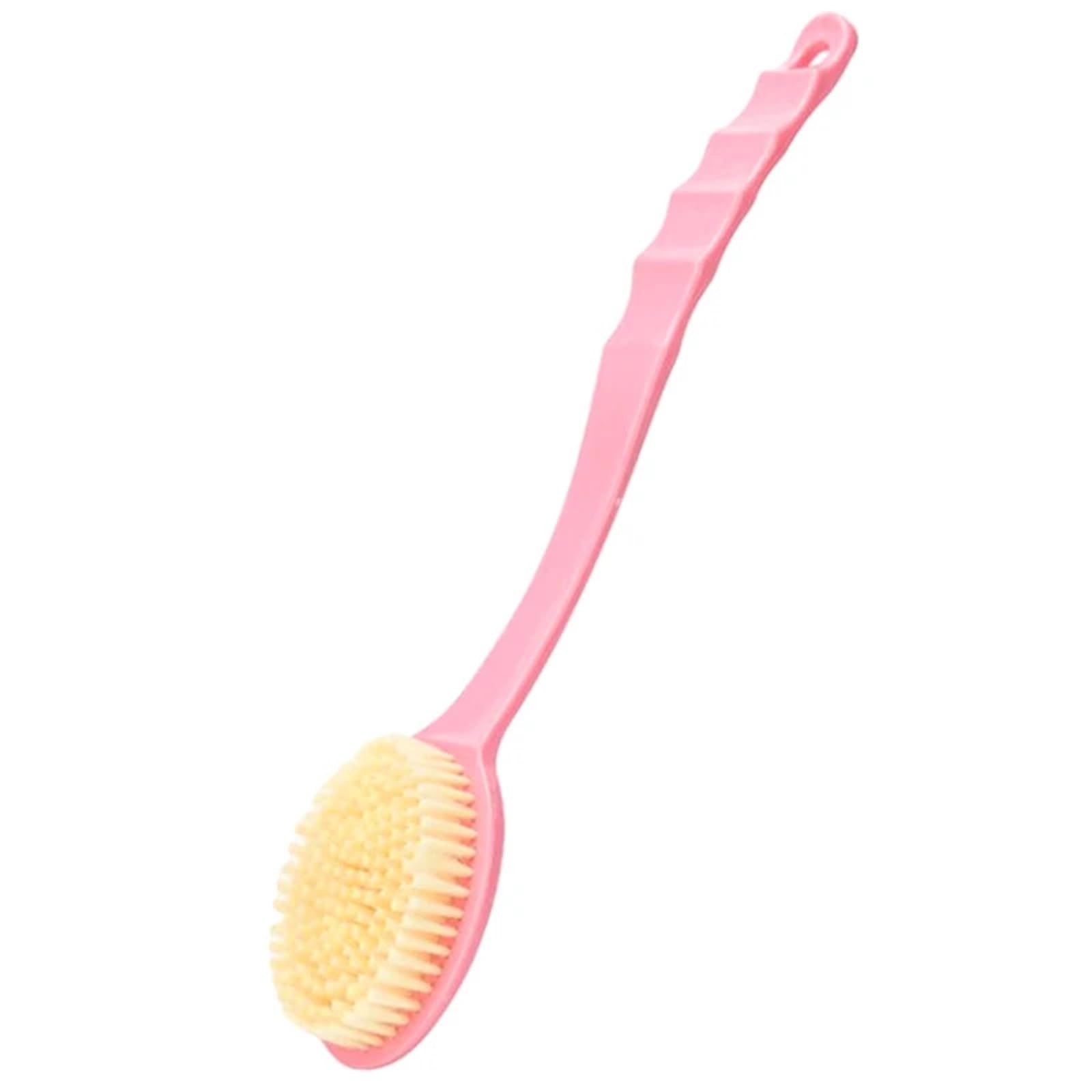 2 uds cepillo de baño exfoliante mango largo limpieza corporal suave ducha masajeador piel Para El BañO(Color1)