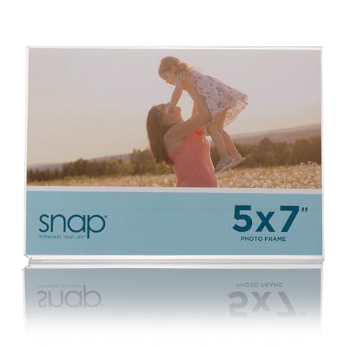 Snap 7x5 Clear Acrylic Self Standing Photo Frame, Set of 12