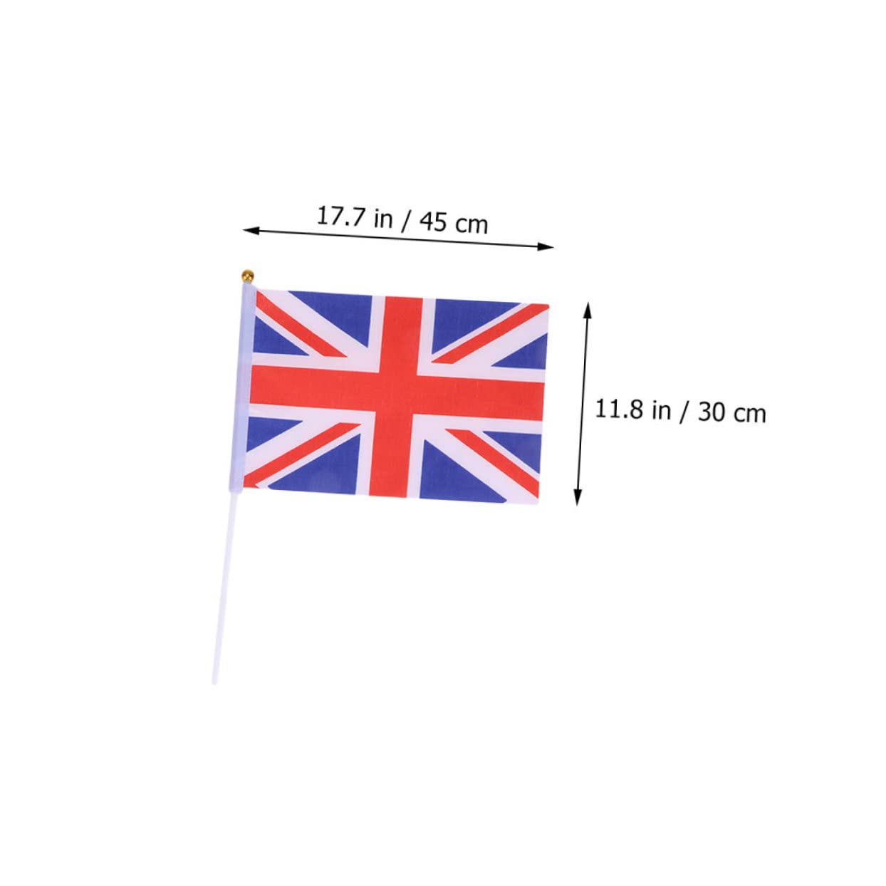 25 Pezzi Bandiere Inglesi Piccole a Mano in Poliestere Bandiere Union Jack per Feste Sportive Stadio Esterno