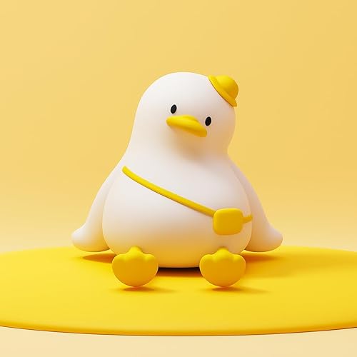 Miniatura 8 de ATSUI Luz nocturna de pato, lámpara nocturna LED suave novedosa de animales, silicona de grado alimenticio, 3 niveles regulables recargable, luz