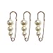 Produktbild Fenical Perle Brosche Set Pullover Clips Sicherheitsnadeln Perlen Schal Clips Schmuck (Perlglanz Weiß) 3st