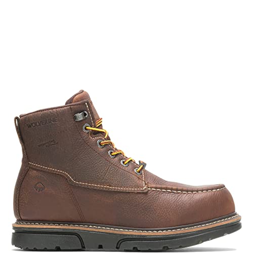 Wolverine Mens I-90 Durashocks Moc-Toe 6" Work Boot, Brown, 9.5 #TOP29