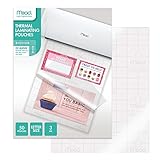 Mead Thermal Laminating Sheets / Pouches, 3 Mil Letter Size with EZAlign Grid, 50 Pack (39028)