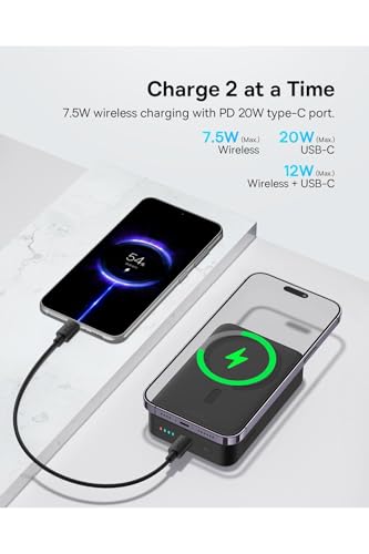 Acaba sin batería con Baseus 20000mAh banco magnético mini 5