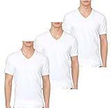 Calvin Klein Men's 3-Pack Classic V-Neck T-Shirt, White, Medium