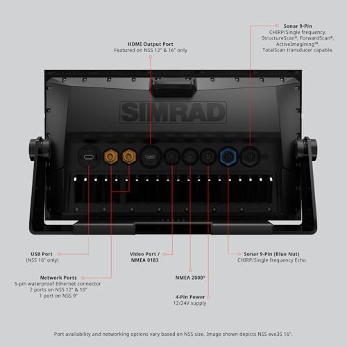 Simrad NSS12 Evo3S - 12-inch Multifunction Fish Finder Chartplotter with Preloaded C-MAP US Enhanced Charts - Thumbnail 2