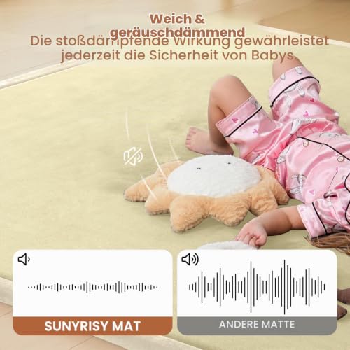 SUNYRISY Krabbelmatte Baby Spielmatte Spielteppich 200 x 200cm – Ansicht 5