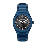 Armani Exchange Orologio da Uomo 42MM in Acciaio Inossidabile Blu, AX4299