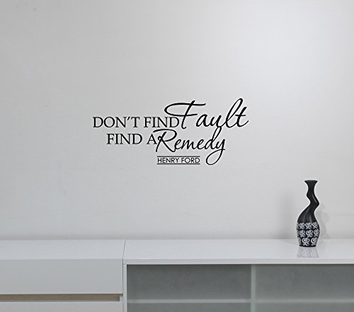Don't Find Fault Henry Ford Quote Wall Decal Vinyl Lettering