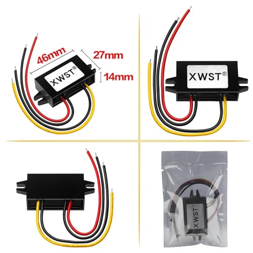 Convertidor de CC 12V a 5V de alta eficiencia con módulo reductor ABS 5