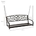 Best Choice Products 2-Person Metal Outdoor Porch Swing, Hanging Steel Patio Bench for Garden Deck w/Floral Accent, 485lb Weight Capacity - Bronze