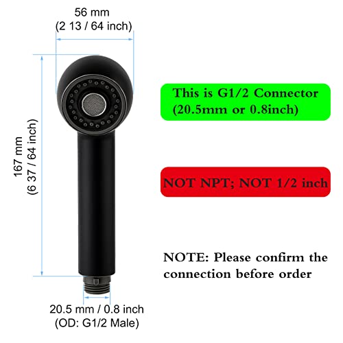 2 Function Kitchen Sink Faucet Pull Out Sprayer Head Replacement, Kitchen Sink Pull Down Faucet Head Replacement Pull Out Sprayer Head-Matte Black #TOP1