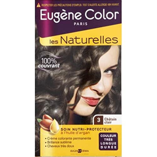 Châtain clair 3 Eugène Color crème colorante permanente teinture cheveux nutriprotectrice 115ml