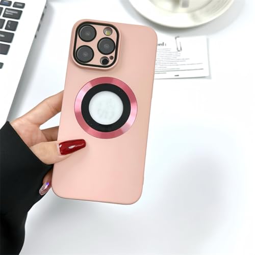 Coque iPhone 12 Pro rose pour charger sans fil au bureau ou en voyage