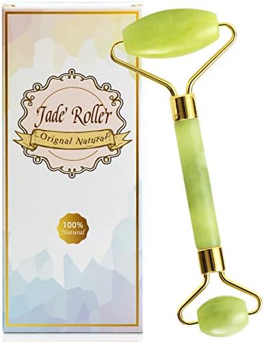 100% Natural Jade Face Roller/Anti Aging Jade Stone Massager for Face & Eye Massage - Make Your Face Skin Smoother and Looks Younger