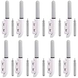 Fawyobs 10 Pcs LED Night Fishing Rod Tip Lights - Late Night Bite Indicators, Color-Changing Flashing Alarm Lights & Fluorescent Sticks (Strobe, Round Style)