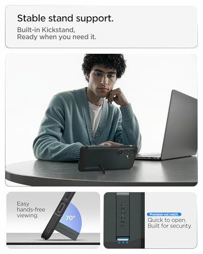 Image of Spigen for Galaxy S26 Plus Case, Tough Armor MagFit [Kickstand] [Compatible with MagSafe] [Military-Grade Protection] - Abyss Green