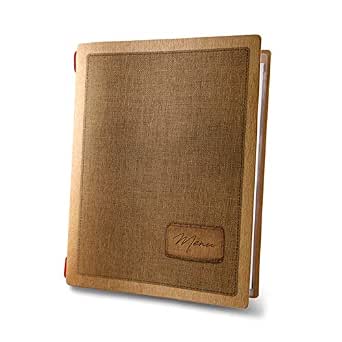Porte-Menu Risto A5 Ligne DAG Style – Cacao, 10 Faces, PVC Aseptisable, Fabriqué En Italie – Idéal Restaurant, Bar, Hôtel