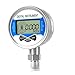 LCD Digital Pressure Gauge, -0.1-100MPA G1/4 NPT1/4 0.5% Accuracy Hydraulic Pressure Gauges Liquid Manometer (Color : M20-1.5 Axial, Size : 0-60Mpa)