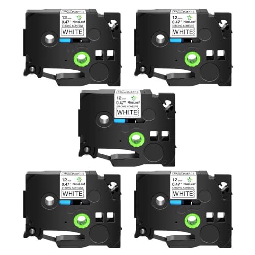 �S�����x���e�[�v 5PK 6 24 �~�����[�g�� Bain Noir Sur Blanc Clair Jaune ���x�����[�J�[ TZE S231 S131 �ƌ݊�������(5PK Black on white)