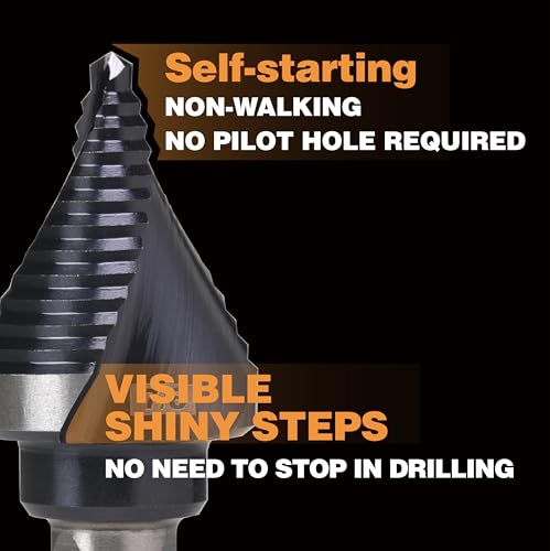 Image of 7 /8 inch Single Size M35 Step Drill Bit Unibit for Hole Drilling