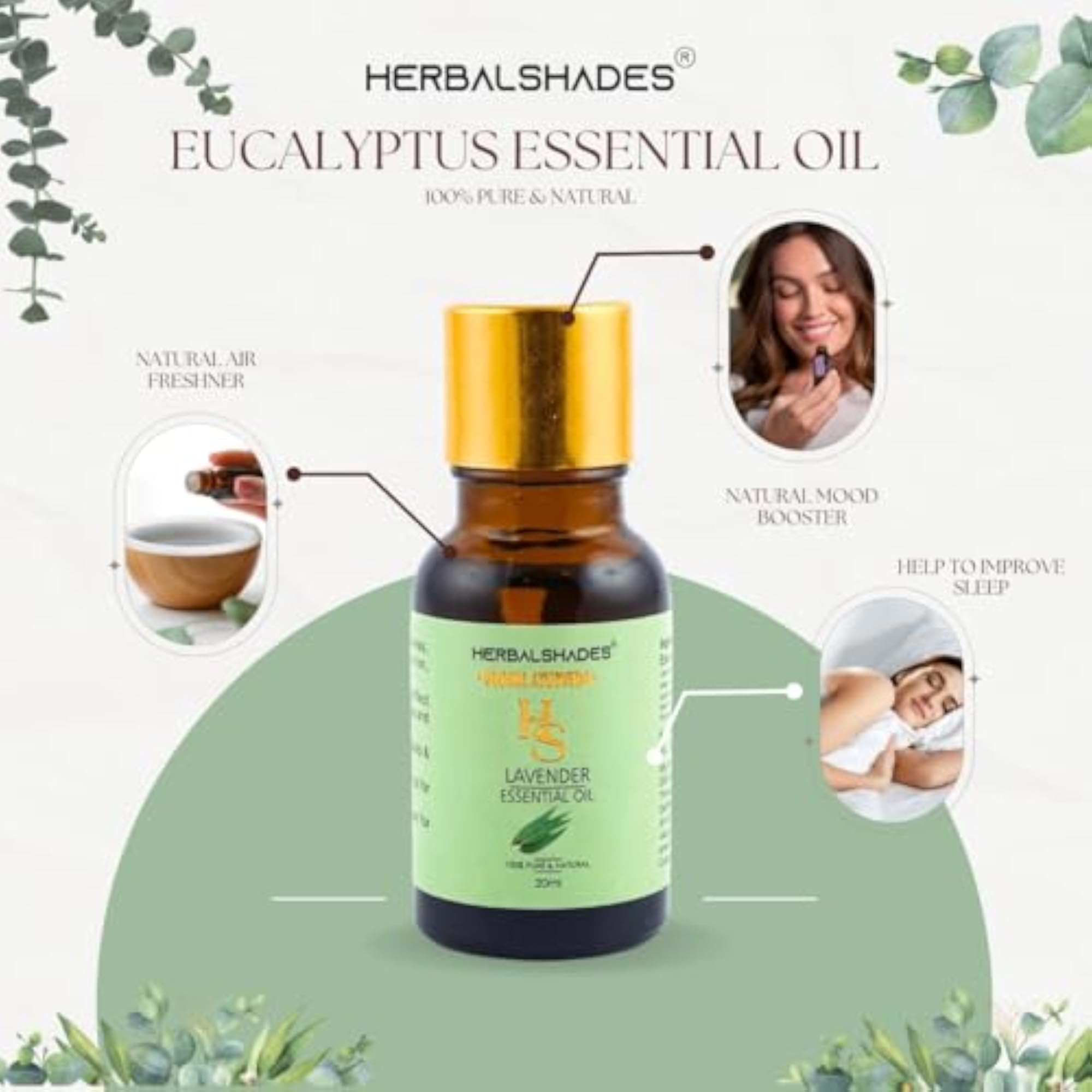 HerbalShades Eucalyptus Essential Oil - Pure Tranquillity