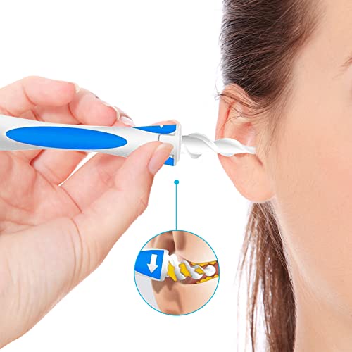 Nature Nation Q-Grips Ear Wax Remover, Spiral Ear Wax Removal Tool, 16 Pcs Soft Replacement Ear Cleaner Heads Suitable For Adult & Kids, Black, 2T, 16.0 Count #TOP2