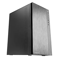 Tacens Anima ACX, Micro ATX PC Gehäuse, Gebürstete Aluminium Front, 12cm Lüfter, USB 3.0, Schwarz