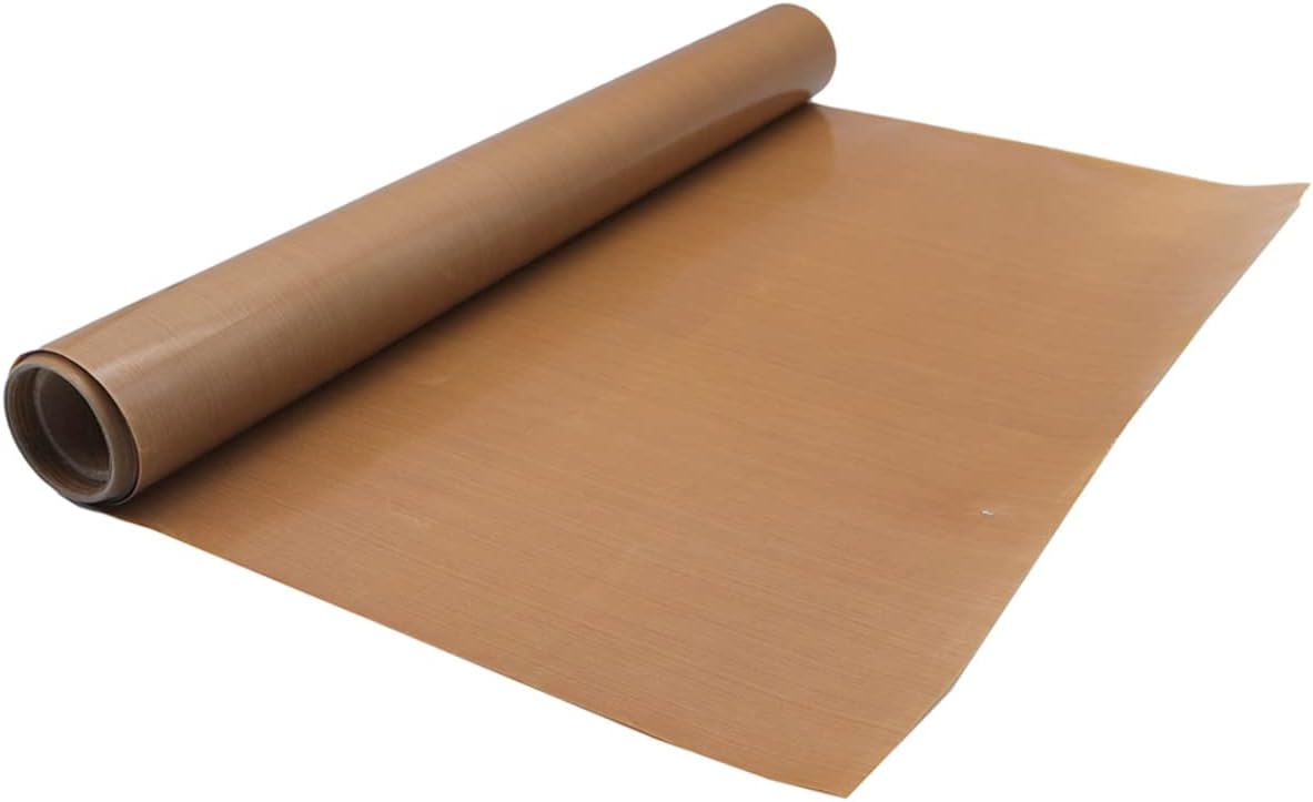39" x 5 Yard PTFE-Coated Fabrics Sheet Roll Sublimation Heat Resistant PTFE Fiberglass Fabric for Heat Press Transfer Sublimation Printing - 8Mil Thickness (0.2mm)