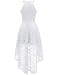 Dressystar Vestido Cóctel Hi-lo Flor Encaje Elegante Mujer Sin Manga Cuello Halter...
