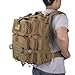 Hannibal Tactical MOLLE Assault Pack, Tactical Backpack Military Army Camping Rucksack, 3-Day Pack Trip w/USA Flag Patch, D-Rings, Coyote