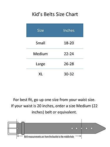 Ctm® Kid's Leather 1 Inch Basic Dress Belt, Large, Dark Pink #TOP5