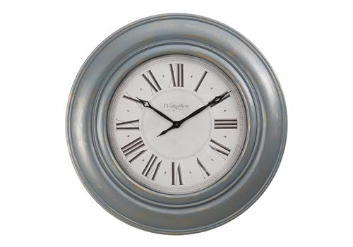 Reloj de pared redondo Monarch 30 pulgadas azul antiguo miniatura 1