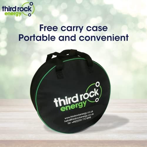 Third Rock Energy EV Charger Type 2 to 3 Pin - 10 METRE - Type 2 Charging Cable 3 Pin - FREE Cable Bag - 3kW - 6/8/10/13A Variable