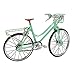 Gsycle Mini Bike Model, Simulation Alloy Light Green Office Decor Retro Table OrnamentToy Bike Toy for Home Office Decor