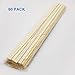Worown 60 Pcs 15.7 Inch Strong Natural Bamboo Sticks, Wood Craft Sticks, Extra Long Sticks, 9.5 mm Width Wood Strips for Craft Projects