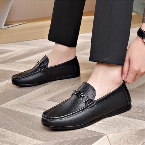 Men's Party Shoes Faux Leather Business Tuxedo Round Toe Casual Non Slip Low Top Block Heel Anti-Slip Dress Slip On2