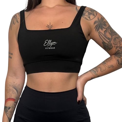 Top Fitness com Suporte e Conforto para Corrida ELLYM FITWEAR Alças Largas e Comprimento Maior (BR,