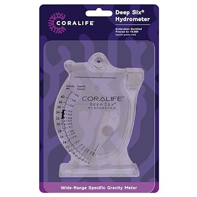 Coralife Deep Six Hydrometer for Aquarium Fish Tank Salinity
