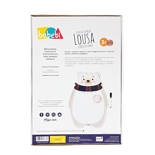 Lousa Escreva E Apague Com O Ursinho, Babebi, Colorido, Multicor