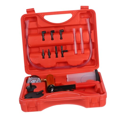 BUGUUYO Bomba De Vacío Manual para Coche Kit Herramienta De Purga De Fluidos Comprobador De Presión Portátil Uso Automotriz Reparación Mantenimiento Vehículos