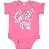 inktastic Tractor Girl Baby Bodysuit 18 Months Hot Pink 33284