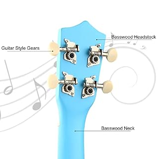 LXS Soprano Ukulele Ukulele for Beginners – 21″ Small Guitar Ukulele with Gig Bag, Standby String, Picks and Primary Tutorial (Blue) - Les Beatles, Paul McCartney, John Lennon, RIngo Starr, George Harrison LXS Soprano Ukulele Ukulele for Beginners - 21" Small Guitar Ukulele with Gig Bag, Standby String, Picks and Primary Tutorial (Blue) – Image 3