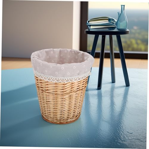 Panier à linge rotin tissé main d'exception, coffre de rangement de qualité durable - 5