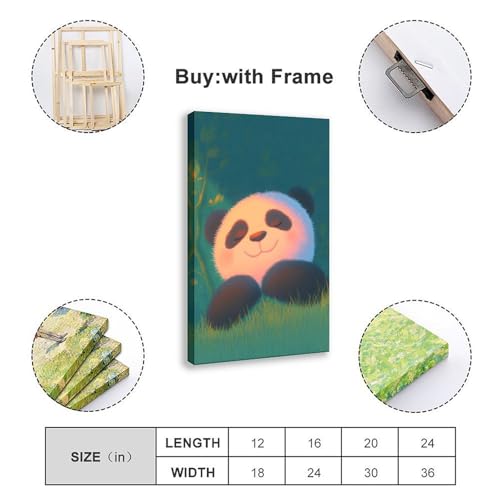 Impression sur toile panda endormi 40x60cm pour habiller un mur vide avec douceur
