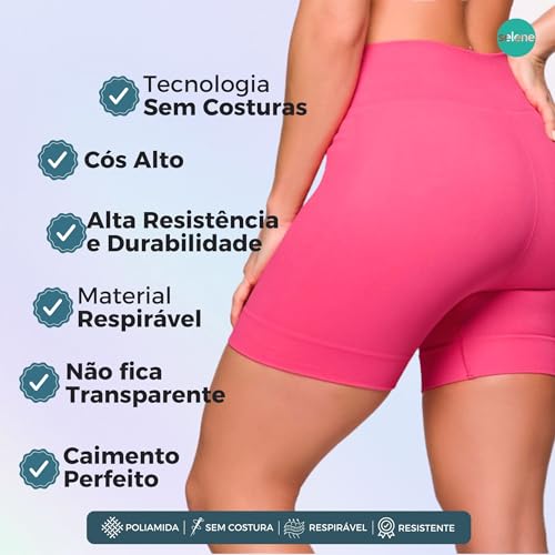 Conjunto Fitness Sem Costura Selene Short e Top Academia Feminino Adulto | Pink | M